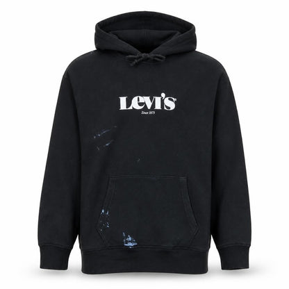 Mens UK Size L Levi's Black Pullover Hoodie