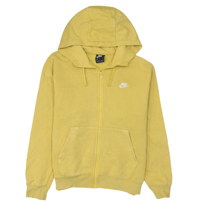 Mens UK Size M Nike Yellow Full Zip Hoodie