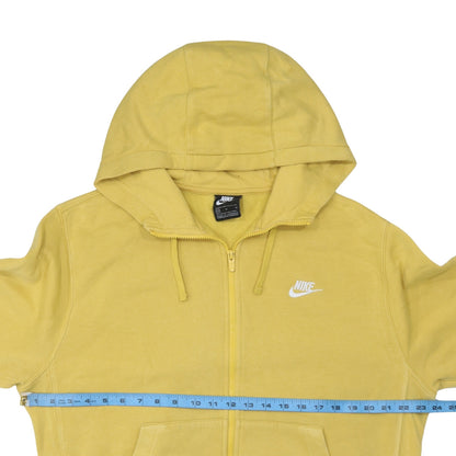 Mens UK Size M Nike Yellow Full Zip Hoodie
