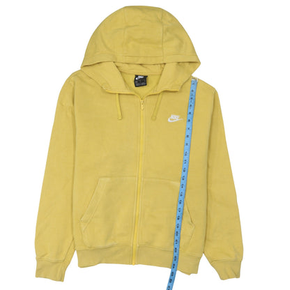 Mens UK Size M Nike Yellow Full Zip Hoodie