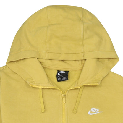 Mens UK Size M Nike Yellow Full Zip Hoodie