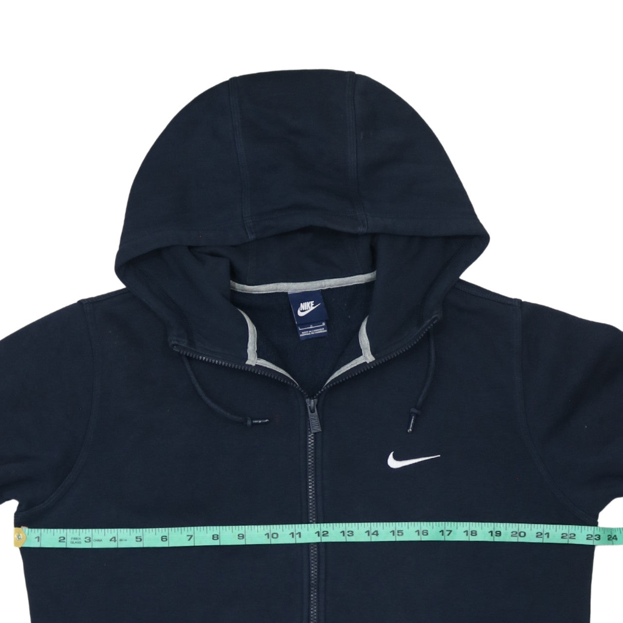 Mens UK Size L Nike Blue Full Zip Hoodie