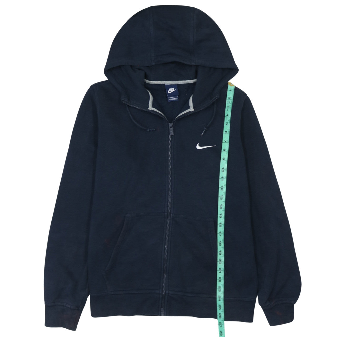 Mens UK Size L Nike Blue Full Zip Hoodie