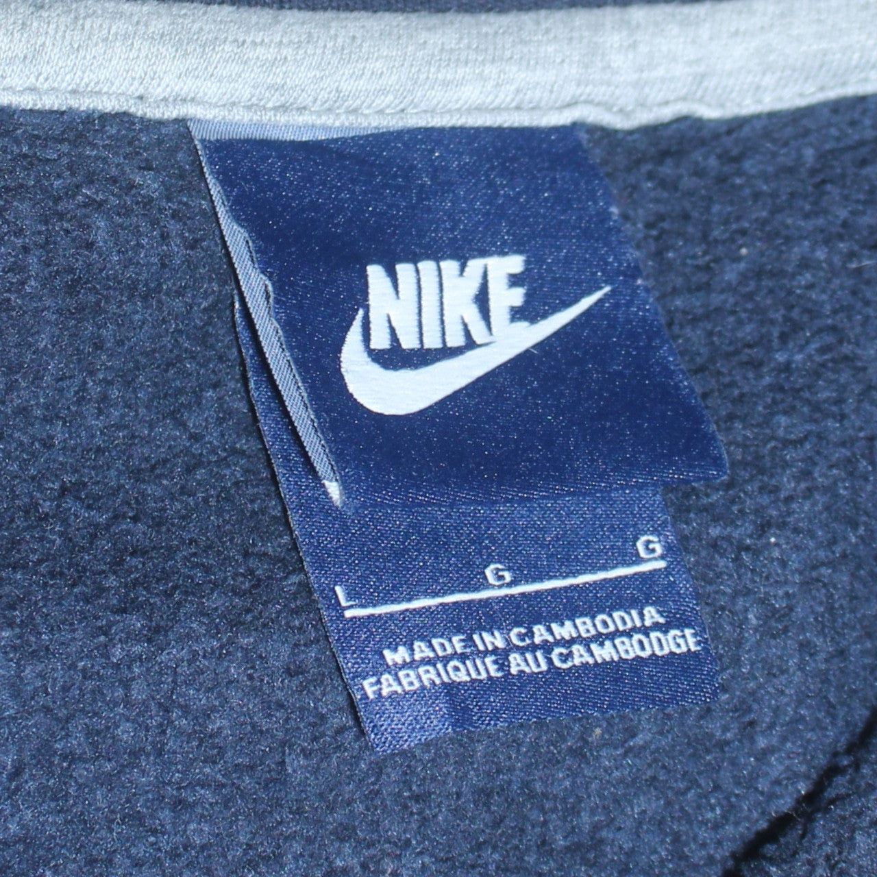 Mens UK Size L Nike Blue Full Zip Hoodie