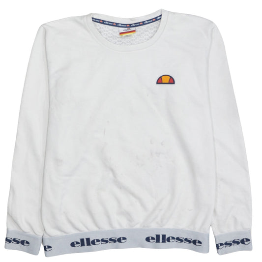 Womens UK Size XS ellesse White Pullover Sweatshirt