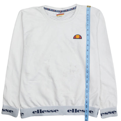 Womens UK Size XS ellesse White Pullover Sweatshirt