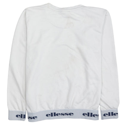 Womens UK Size XS ellesse White Pullover Sweatshirt