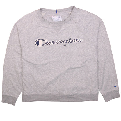 Womens UK Size 2XL Champion Grey Pullover Sweatshirt