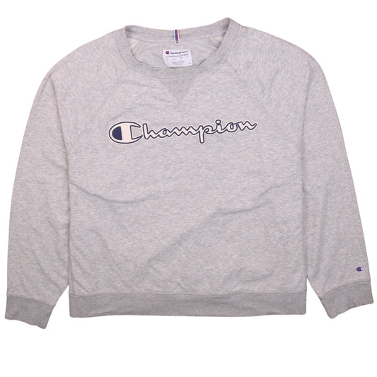 Womens UK Size 2XL Champion Grey Pullover Sweatshirt