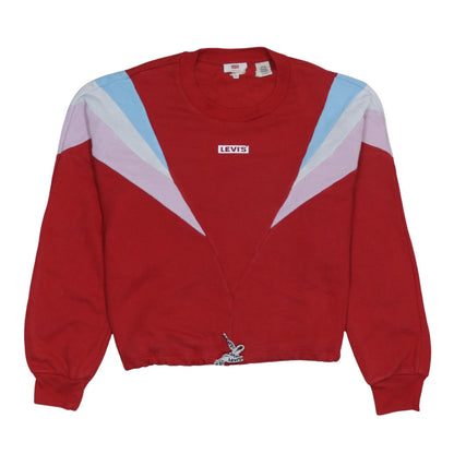 Womens UK Size XS Levi's Red Pullover Sweatshirt