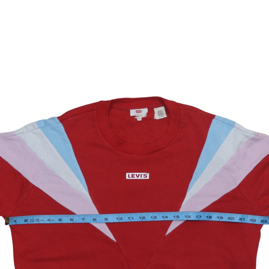 Womens UK Size XS Levi's Red Pullover Sweatshirt