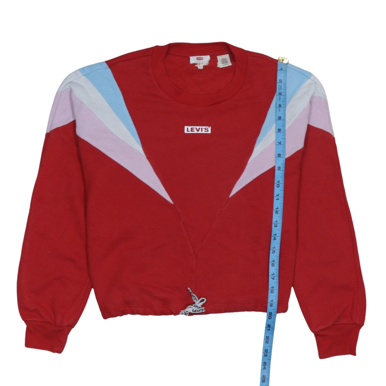 Womens UK Size XS Levi's Red Pullover Sweatshirt