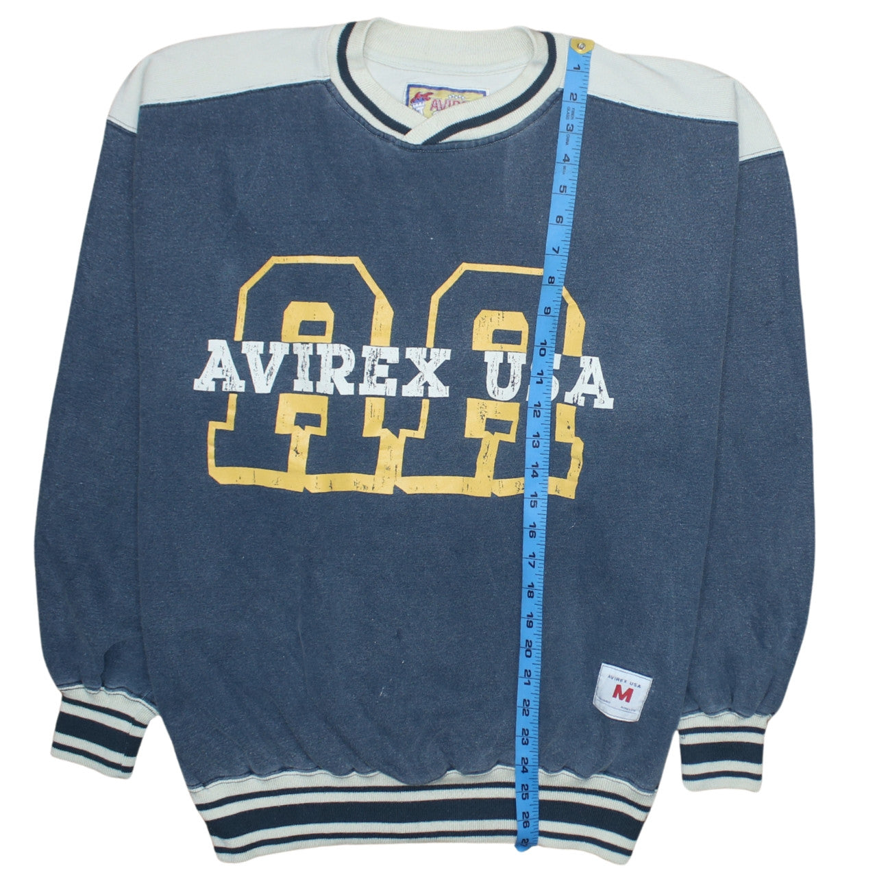Mens UK Size M Avirex Blue Pullover Sweatshirt