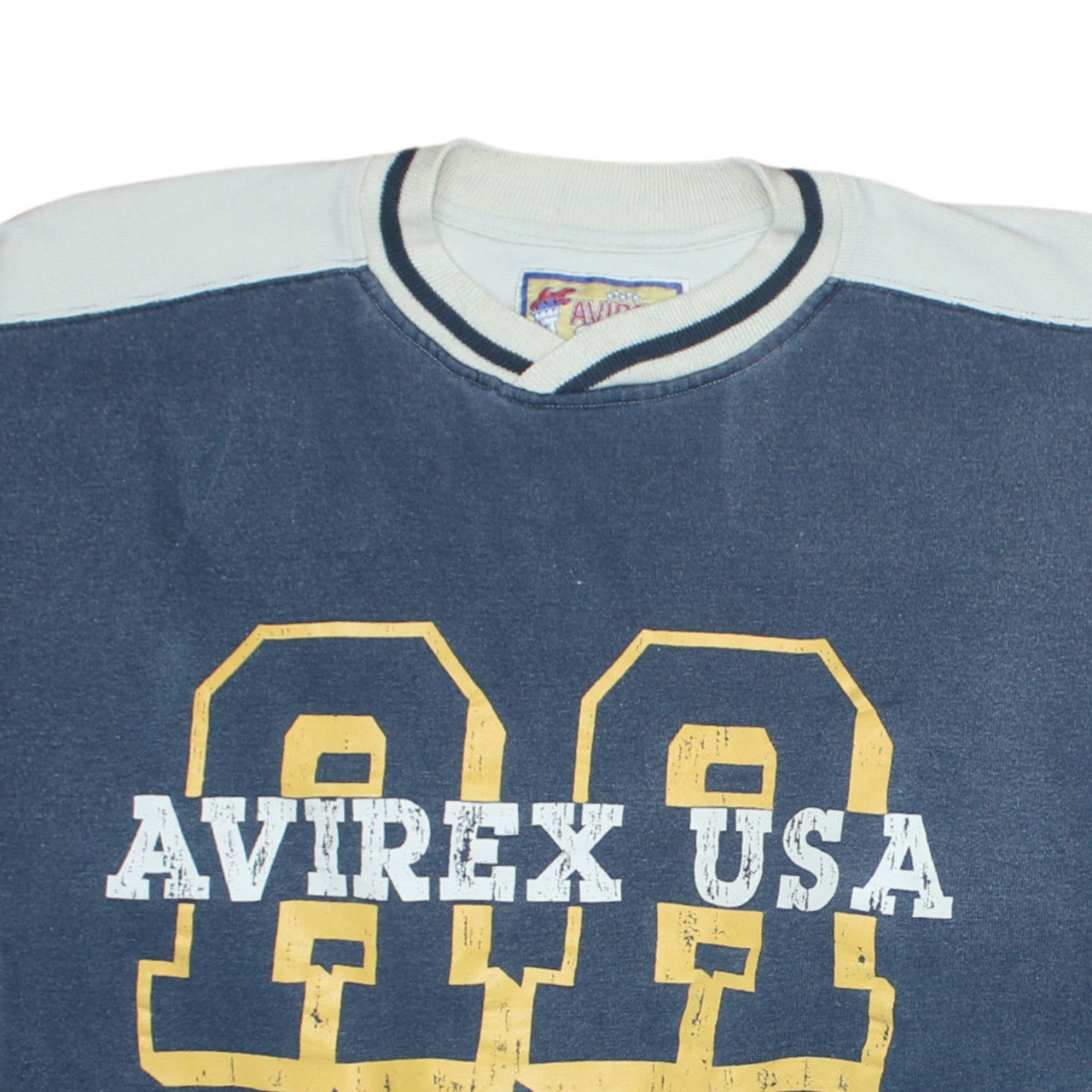 Mens UK Size M Avirex Blue Pullover Sweatshirt