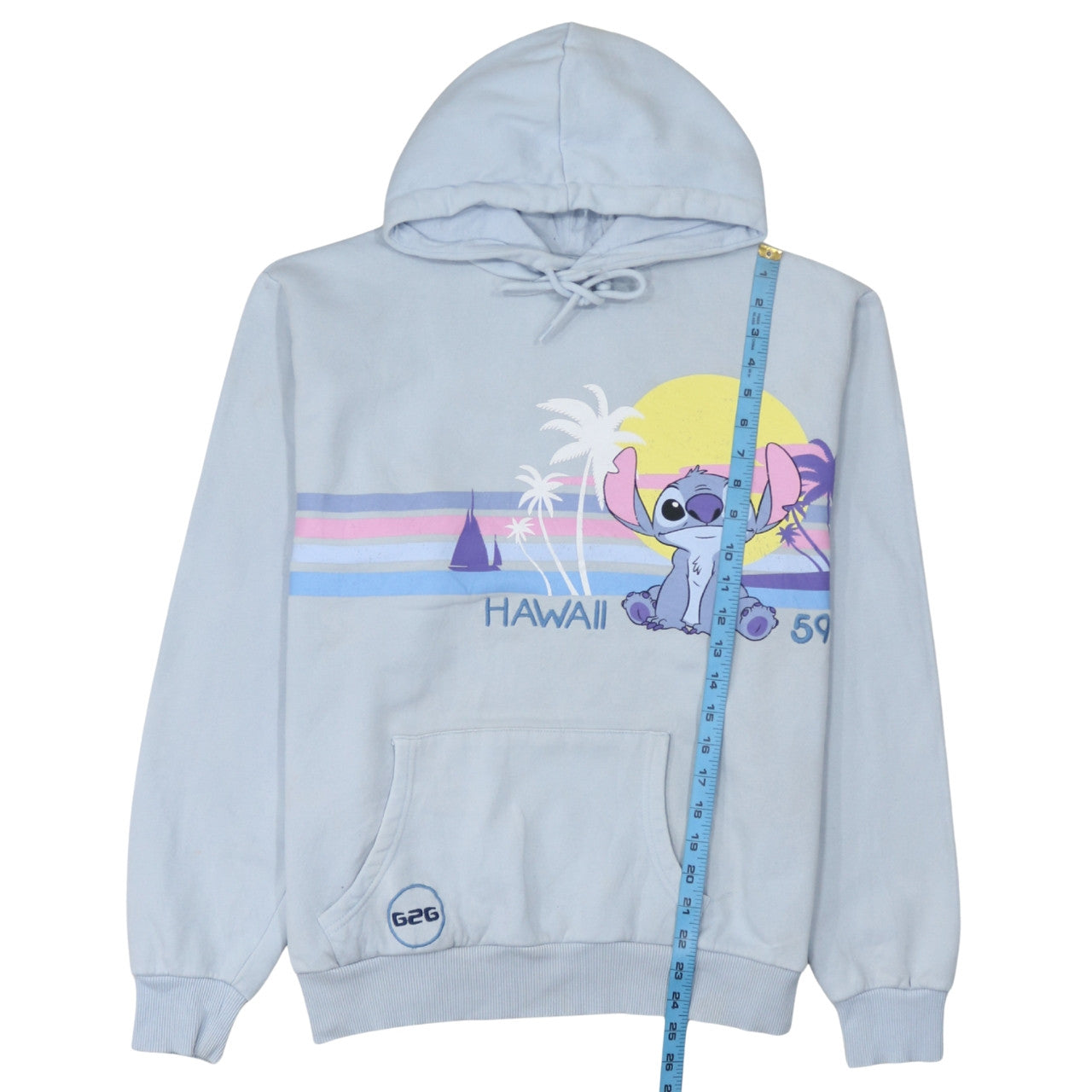 Womens UK Size L Disney Blue Pullover Hoodie
