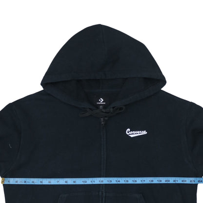 Womens UK Size XL Converse Black Full Zip Hoodie