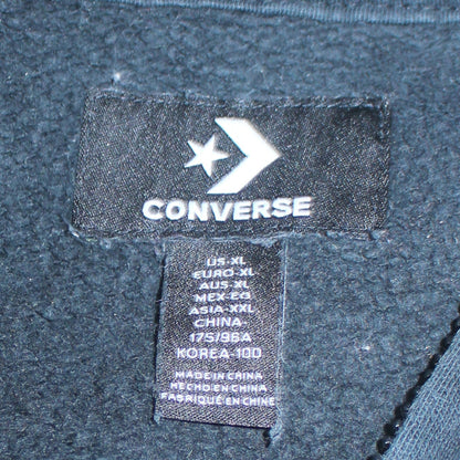 Womens UK Size XL Converse Black Full Zip Hoodie