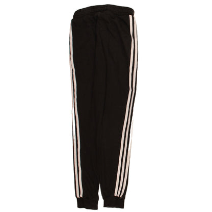 Adidas Girls Black Jogger Sweatpants 11-12 Years Elastic Waist Striped