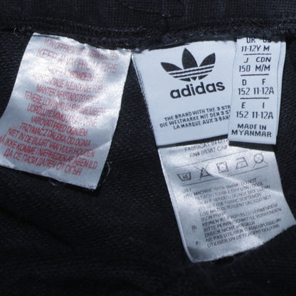 Adidas Girls Black Jogger Sweatpants 11-12 Years Elastic Waist Striped