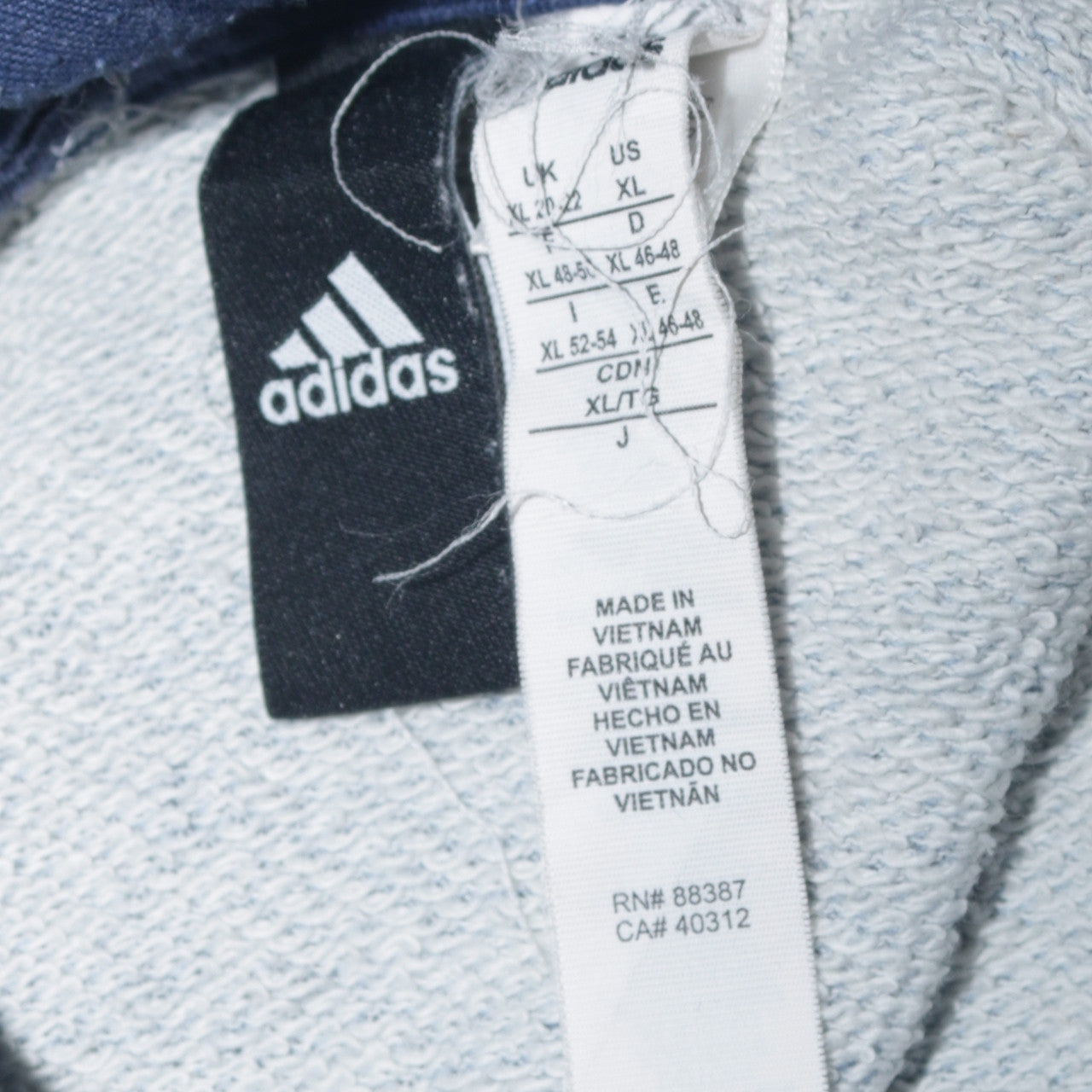 Womens UK Size XL adidas Blue Pullover Hoodie