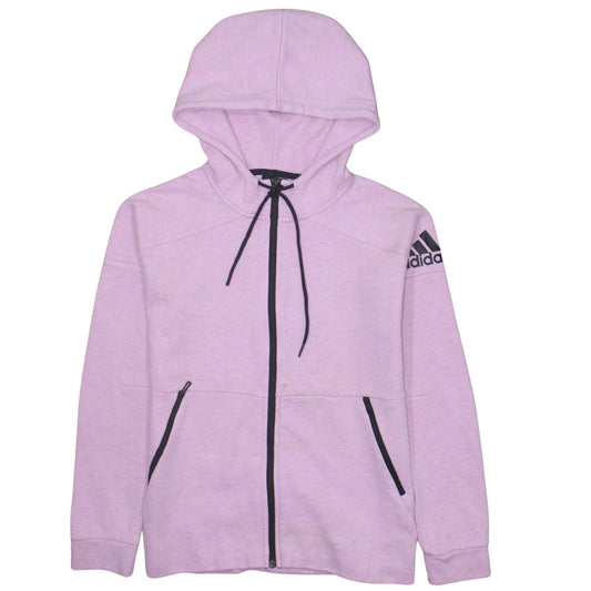 Womens UK Size XS adidas Pink Full Zip Hoodie