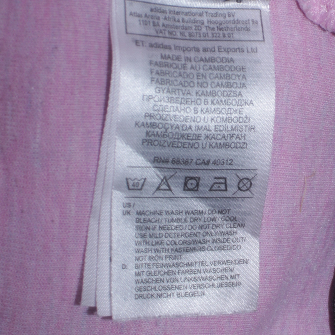 Womens UK Size XS adidas Pink Full Zip Hoodie