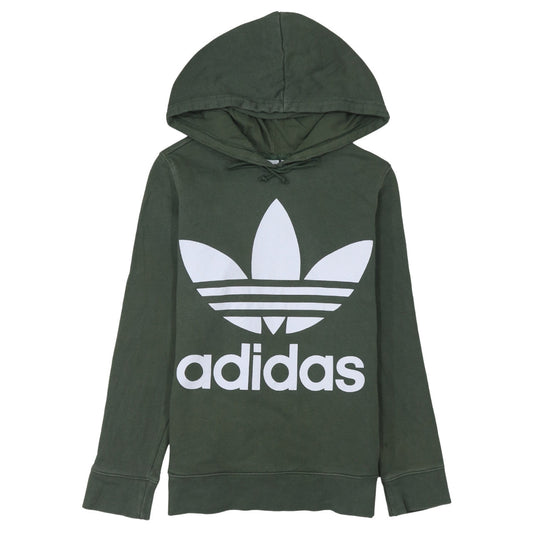 Womens UK Size 10 adidas Green Pullover Hoodie