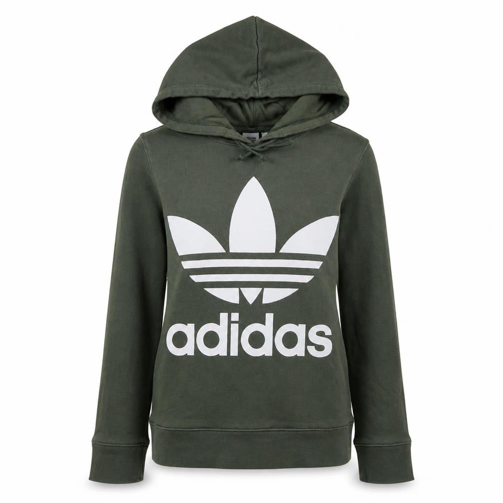 Womens UK Size 10 adidas Green Pullover Hoodie