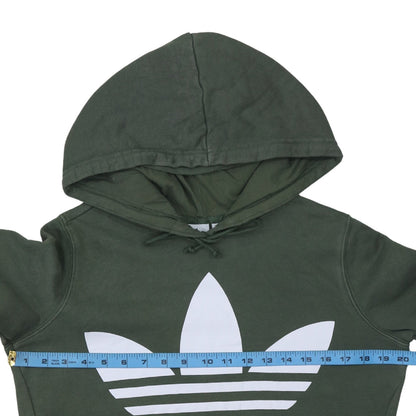 Womens UK Size 10 adidas Green Pullover Hoodie