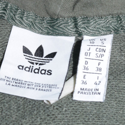 Womens UK Size 10 adidas Green Pullover Hoodie