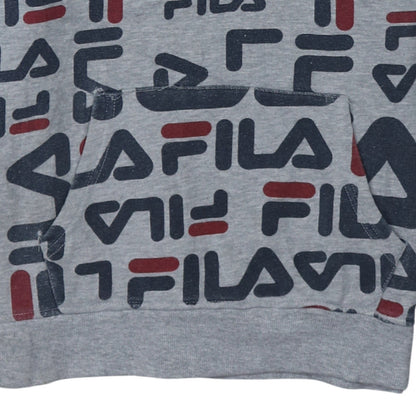 Boys UK Size 20 Plus FILA Grey Pullover Hoodie
