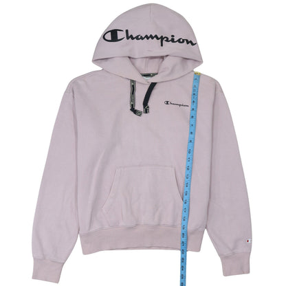 Champion Girls Pink Logo Pullover Hoodie Size L Fleece Cotton Blend