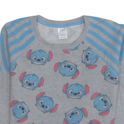 Disney Girls Grey Stitch Print Pullover Sweatshirt XL
