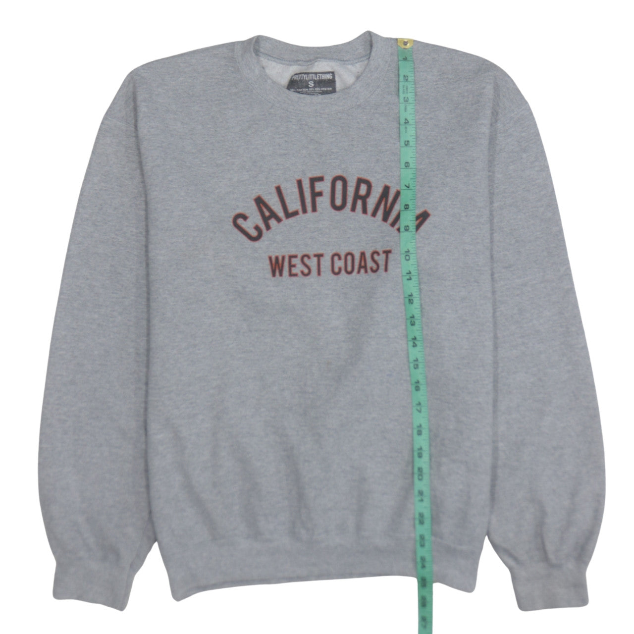 Womens UK Size S PRETTYLITTLETHING Grey Pullover Sweatshirt