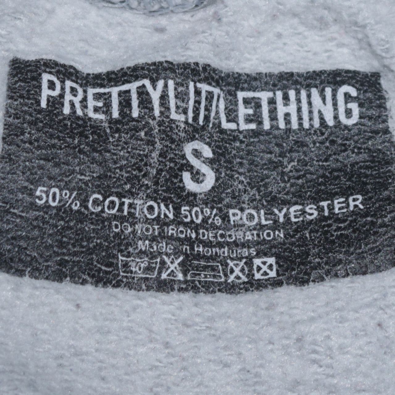 Womens UK Size S PRETTYLITTLETHING Grey Pullover Sweatshirt