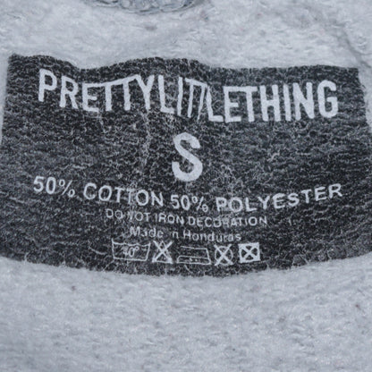 Womens UK Size S PRETTYLITTLETHING Grey Pullover Sweatshirt