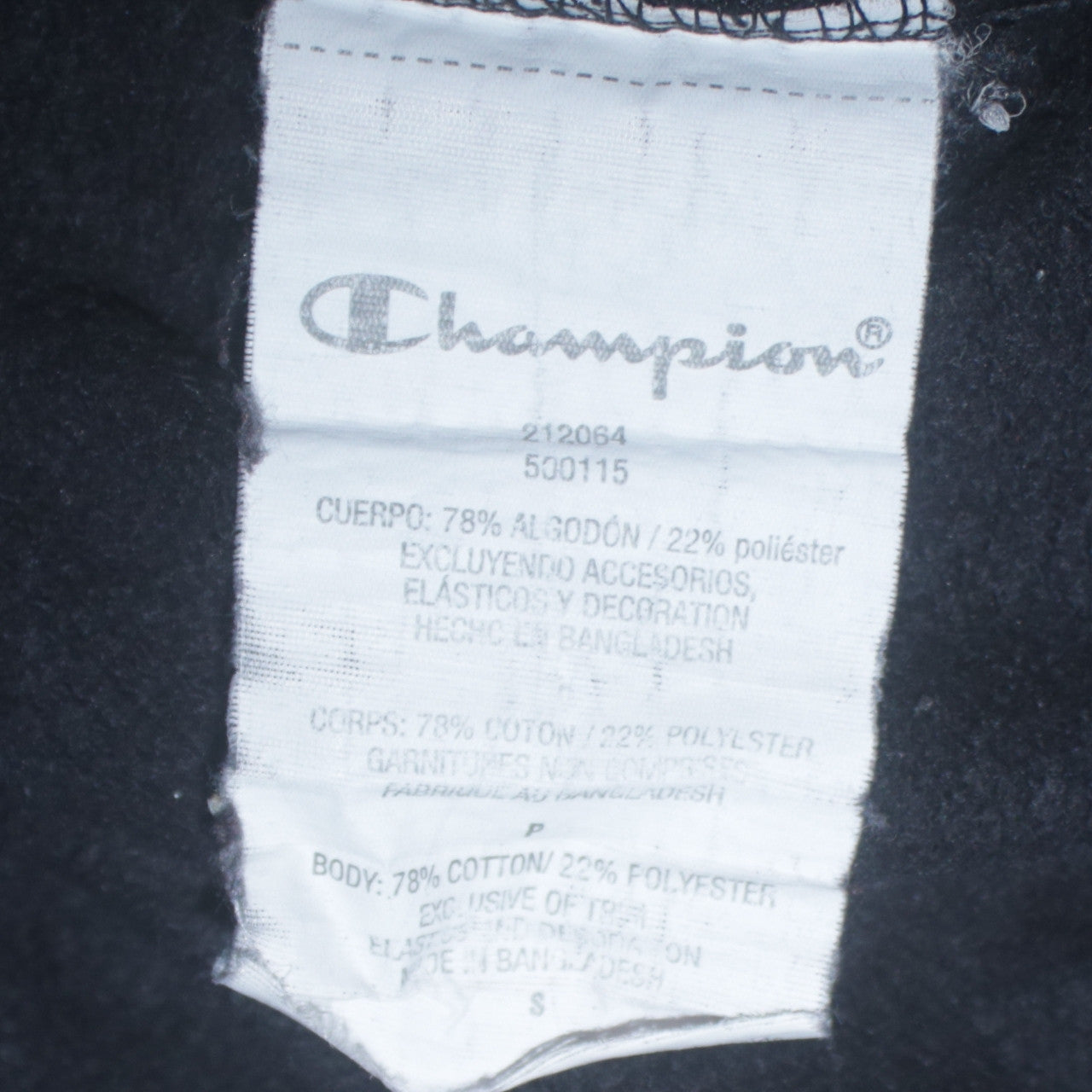 Mens UK Size S Champion Black Pullover Hoodie
