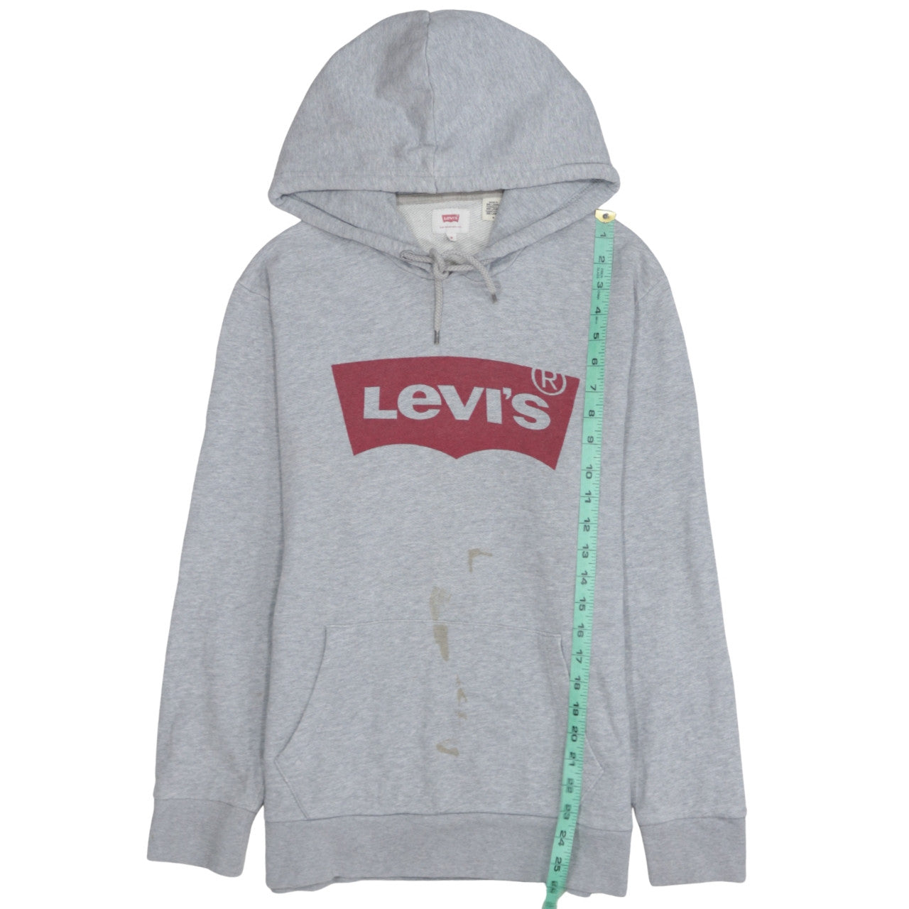 Mens UK Size M Levi's Grey Pullover Hoodie