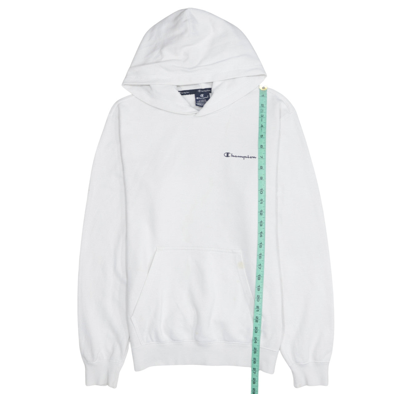 Mens UK Size L Champion White Pullover Hoodie