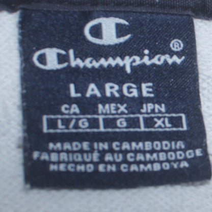Mens UK Size L Champion White Pullover Hoodie