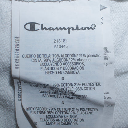 Mens UK Size L Champion White Pullover Hoodie
