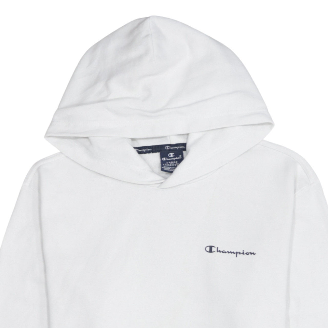 Mens UK Size L Champion White Pullover Hoodie