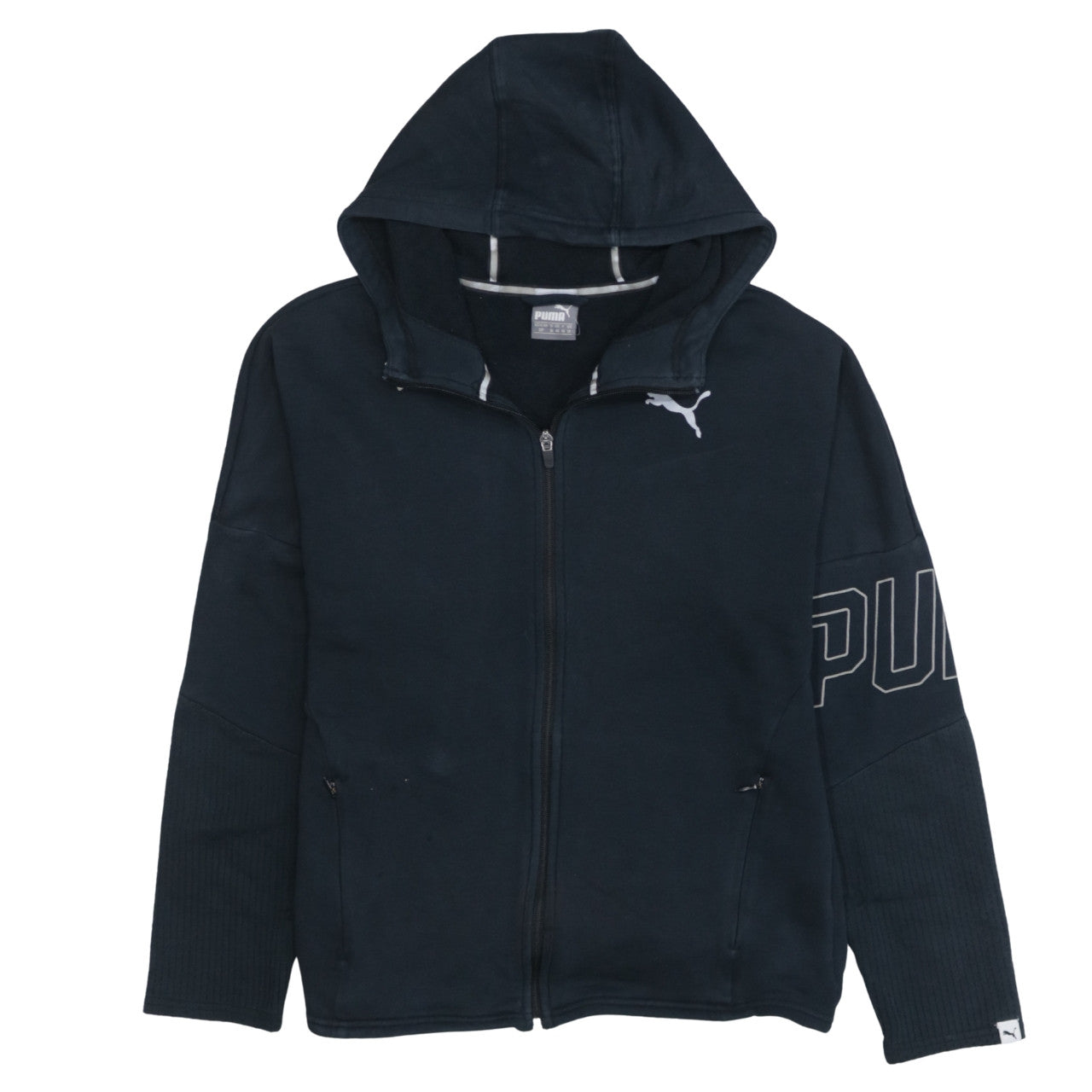 Mens UK Size S PUMA Black Full Zip Hoodie