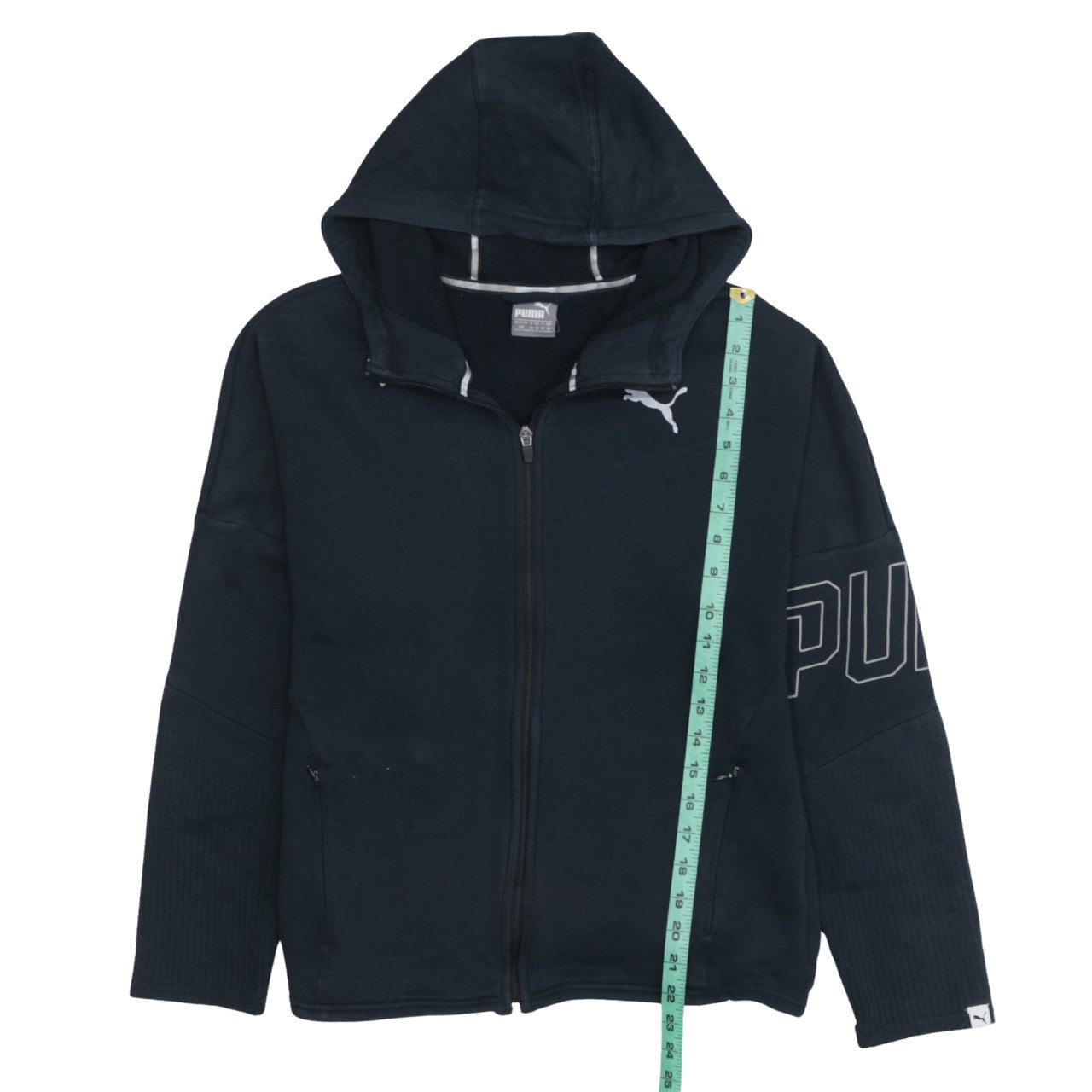 Mens UK Size S PUMA Black Full Zip Hoodie