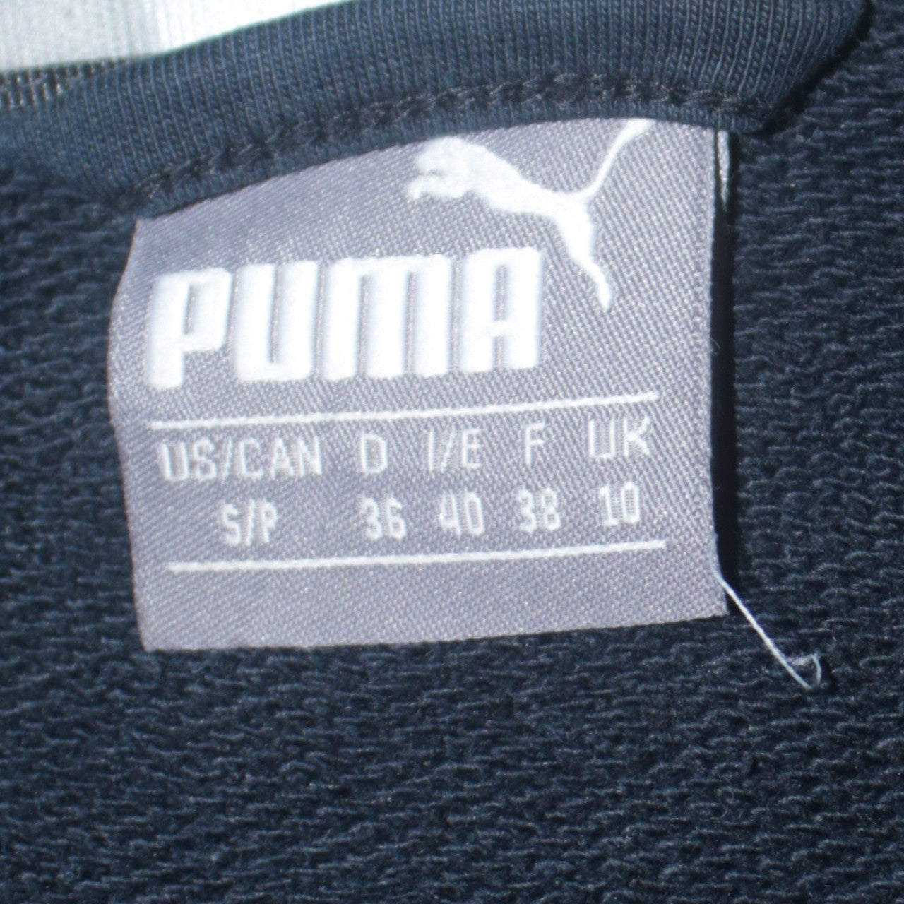 Mens UK Size S PUMA Black Full Zip Hoodie