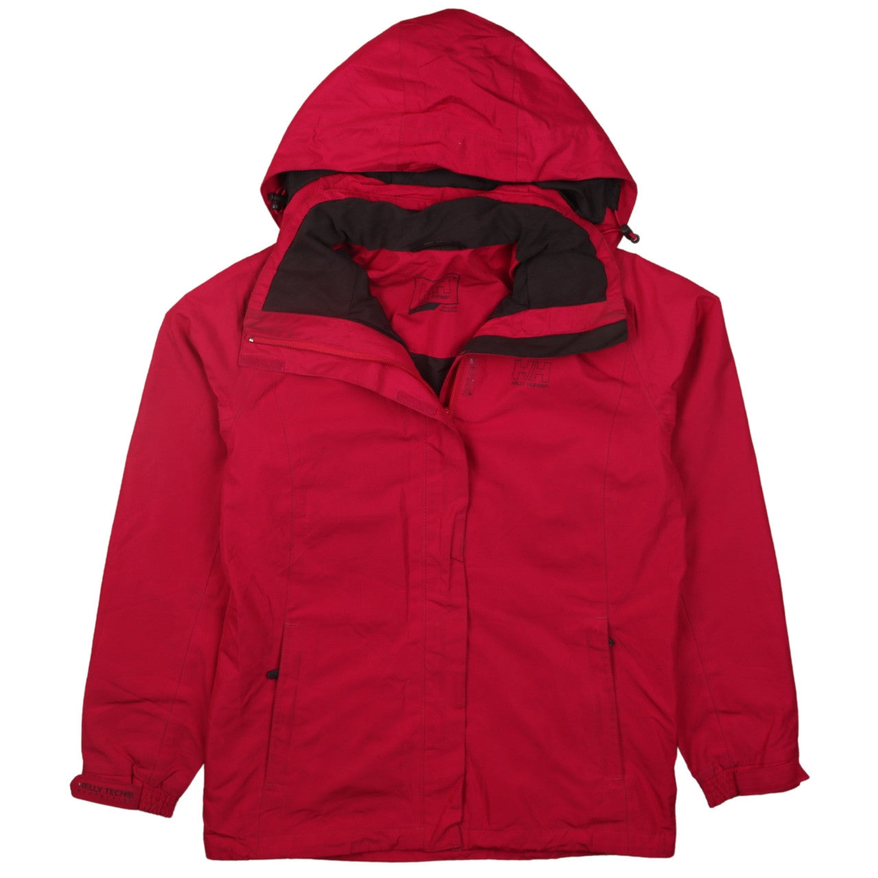 Womens UK Size S Helly Hansen Red Rain Coat