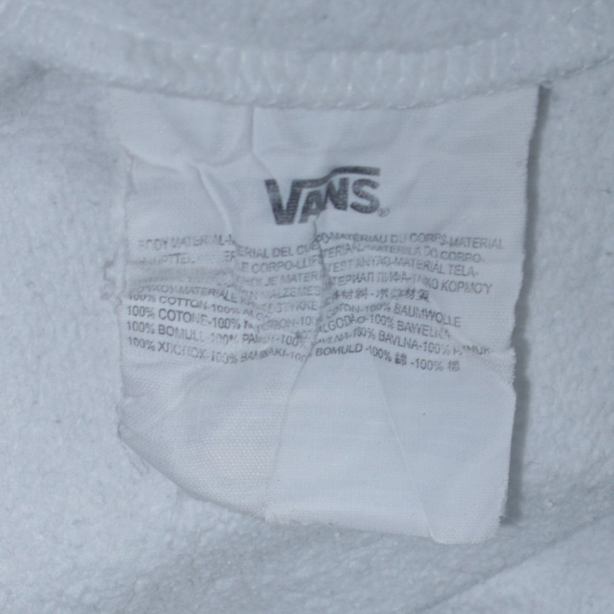 Mens UK Size M VANS White Pullover Hoodie