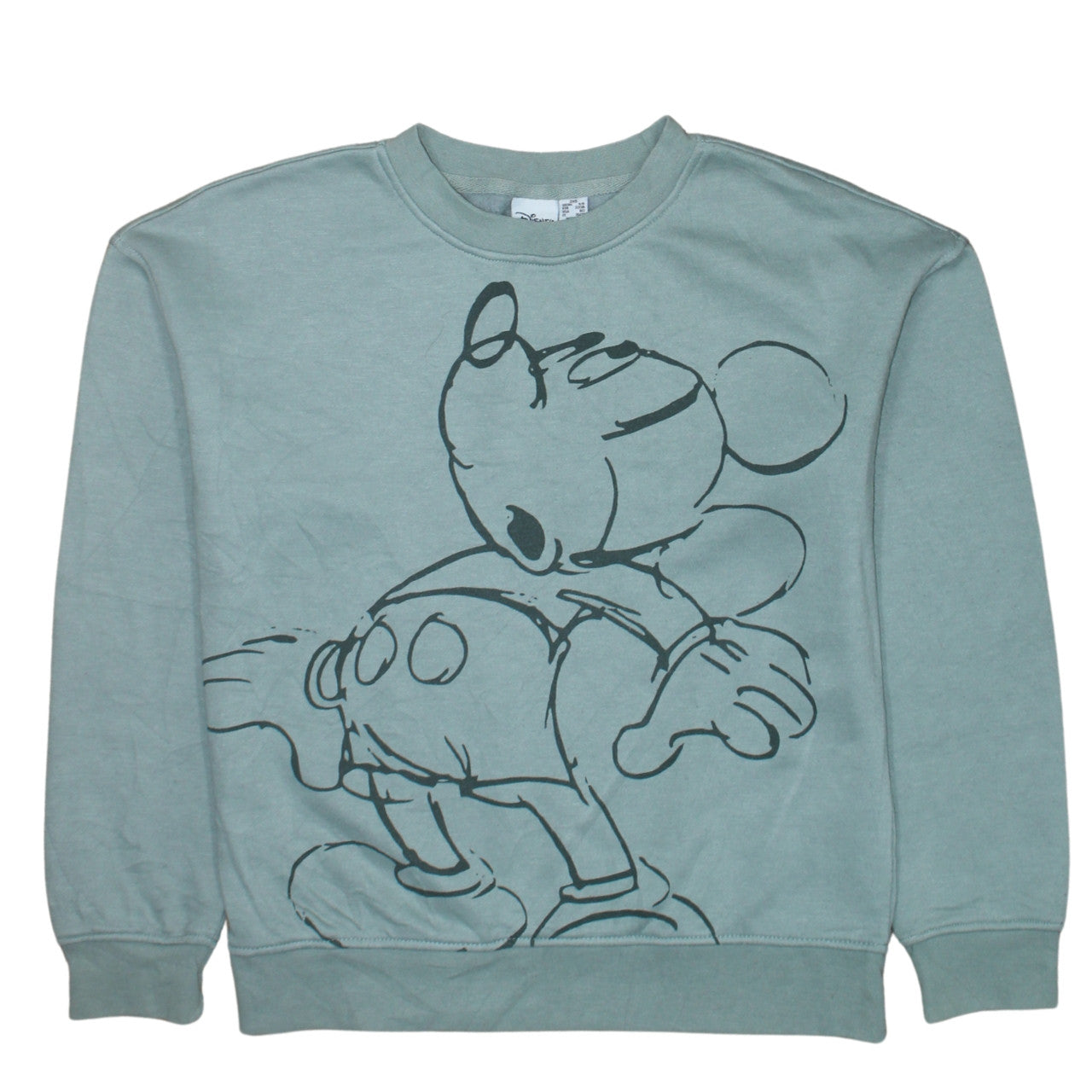 Womens UK Size 2XS Disney Green Pullover Sweatshirt