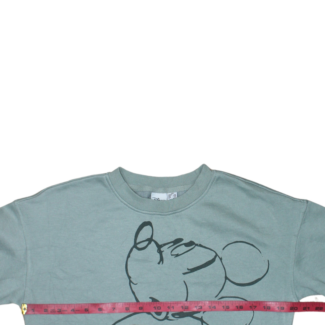 Womens UK Size 2XS Disney Green Pullover Sweatshirt