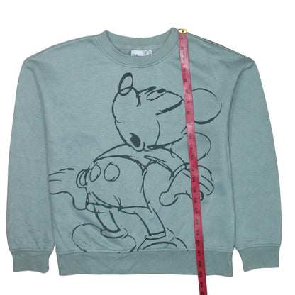 Womens UK Size 2XS Disney Green Pullover Sweatshirt